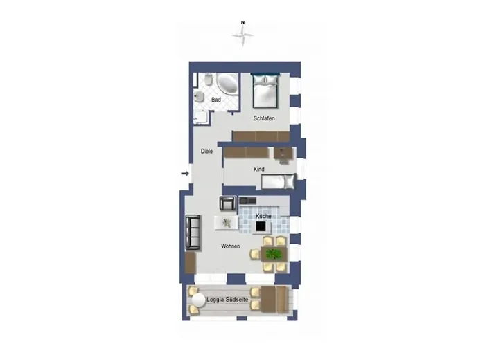 Ferienhaus Palais Am Park - App Luxembourg - Corner No 1 *